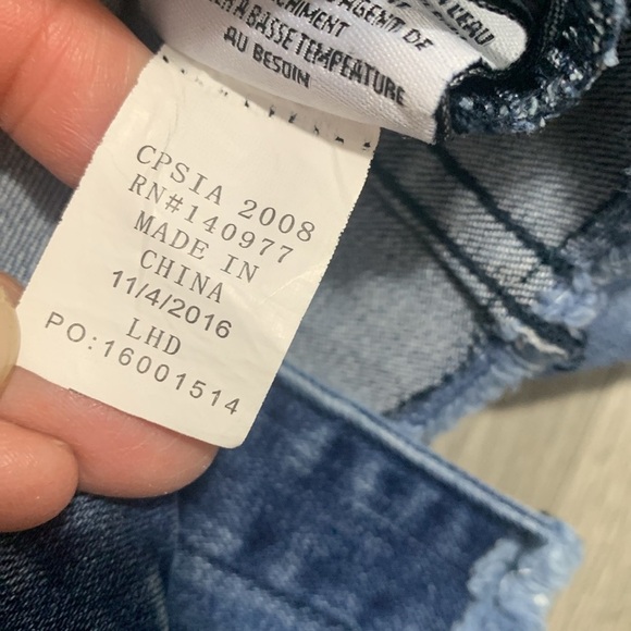 Hudson Fray Hem Sherpa Collar Medium Wash Stretch Denim Jacket Girls size M - Picture 5 of 10